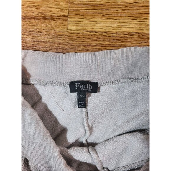 Faith Connexion Beige Velour Embroidered Embellished Pants Size XS Y2K - Picture 4 of 6